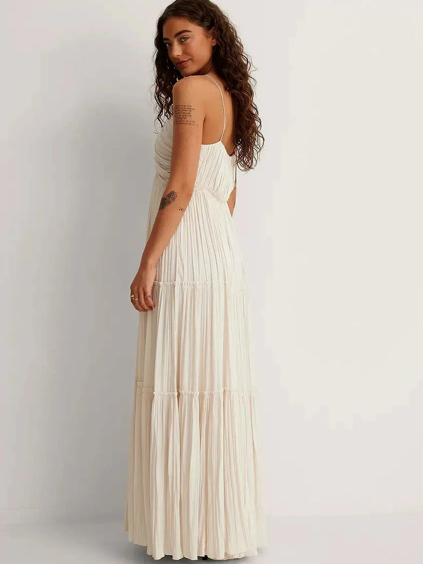 Lina | Sukienka Maxi Cascade