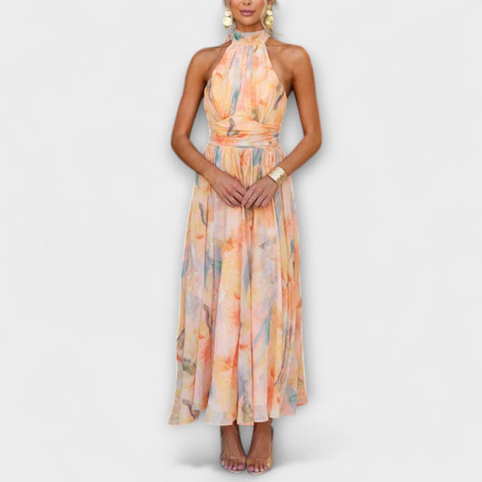 Azalia | Sukienka Maxi z Dekoltem Halter
