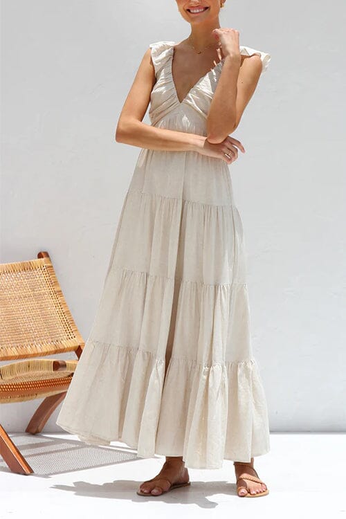 Ophelia | Elegancka Sukienka Maxi z Falbanami