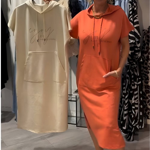 Audrey | Casualna Sukienka z Kapturem