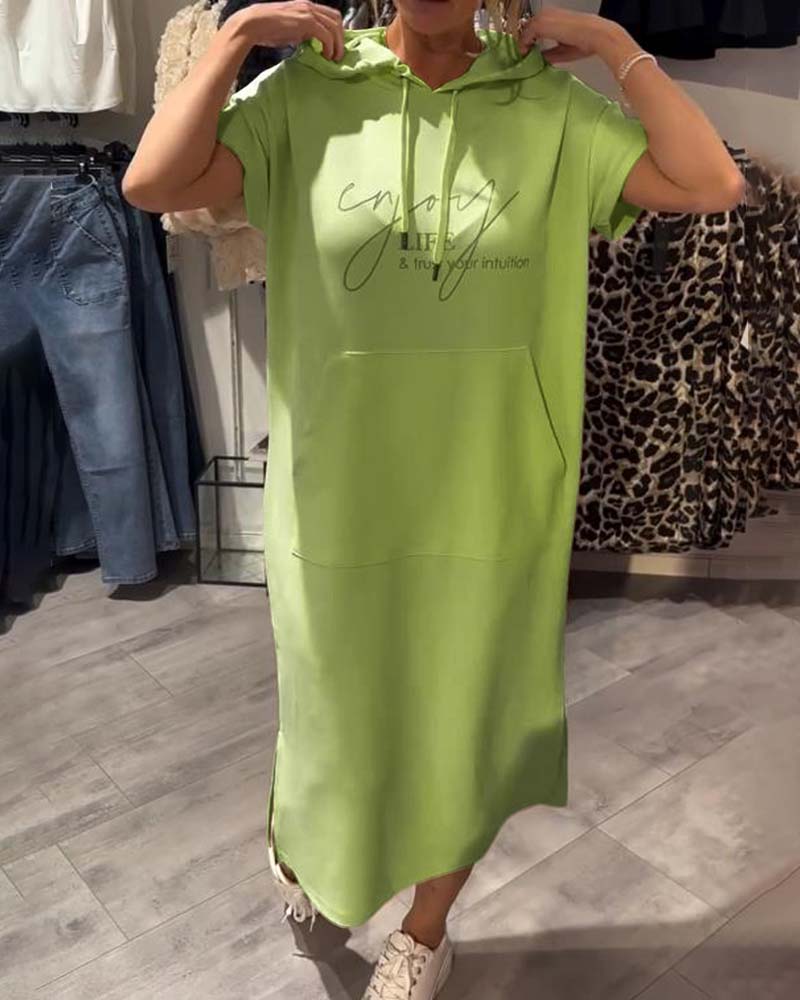 Audrey | Casualna Sukienka z Kapturem