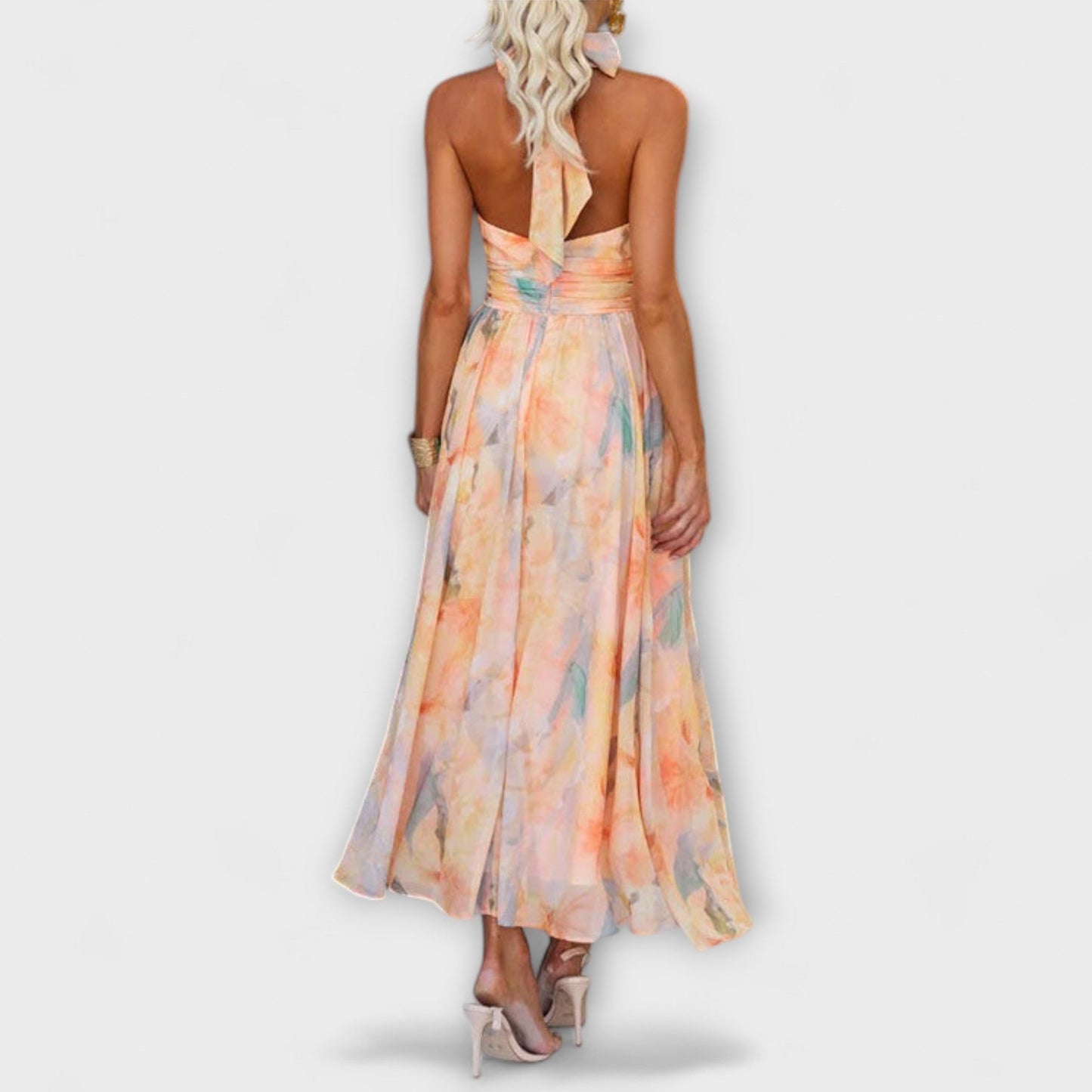 Azalia | Sukienka Maxi z Dekoltem Halter