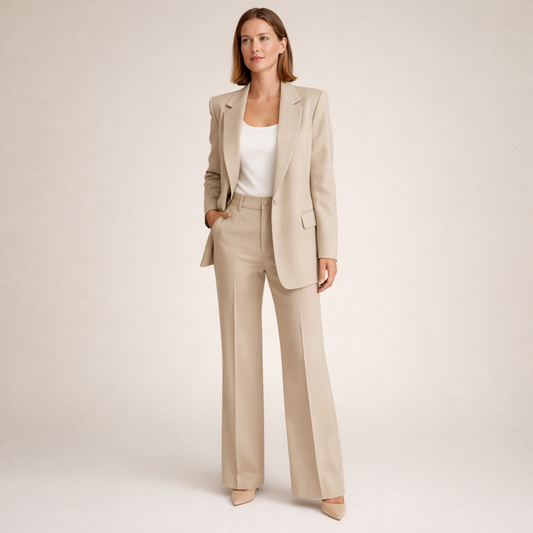 Vanessa™ | Elegancki komplet garniturowy z rozszerzanymi spodniami