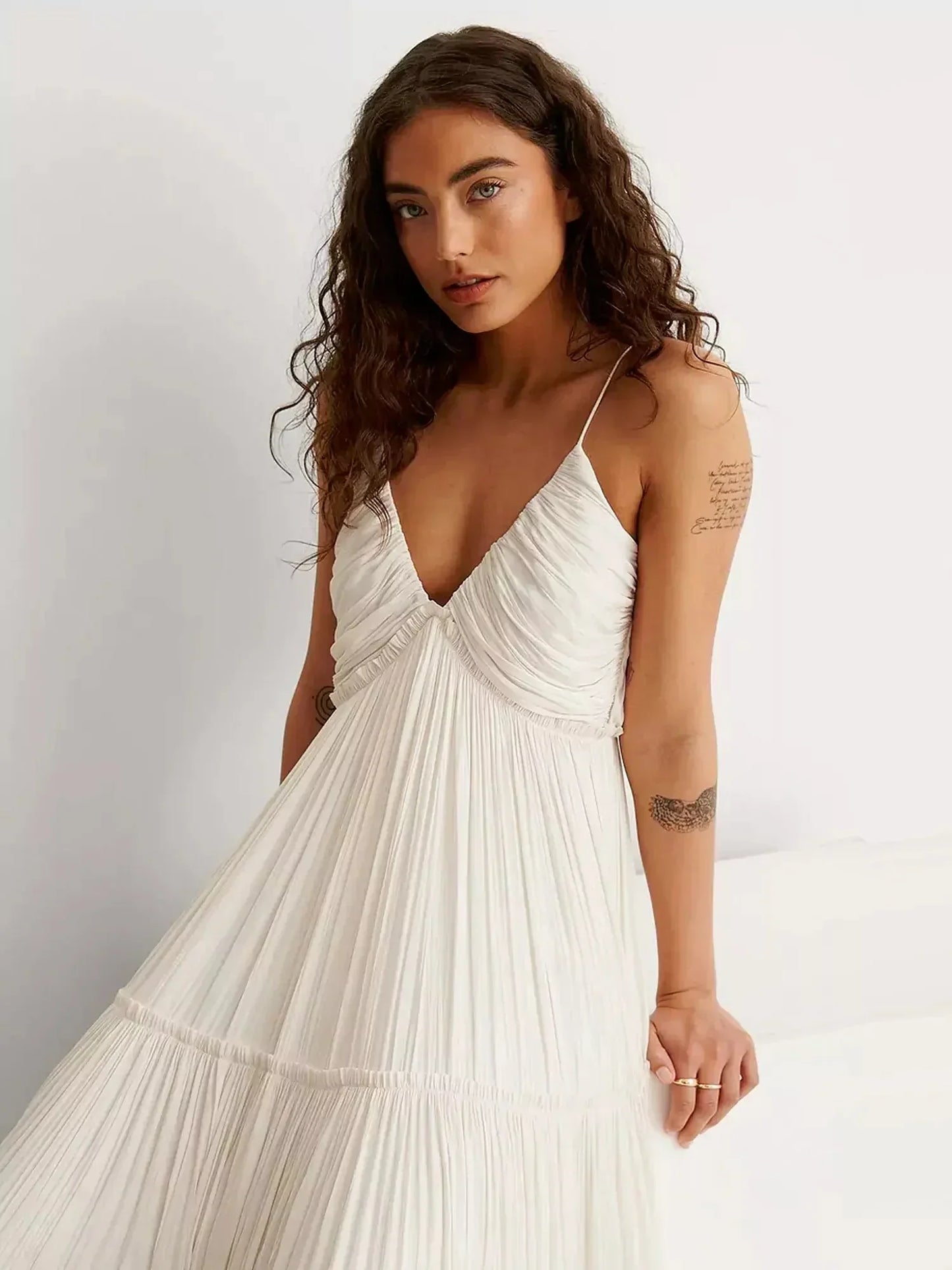 Lina | Sukienka Maxi Cascade