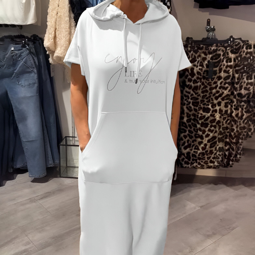 Audrey | Casualna Sukienka z Kapturem