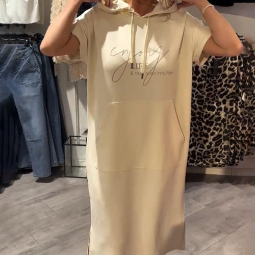 Audrey | Casualna Sukienka z Kapturem