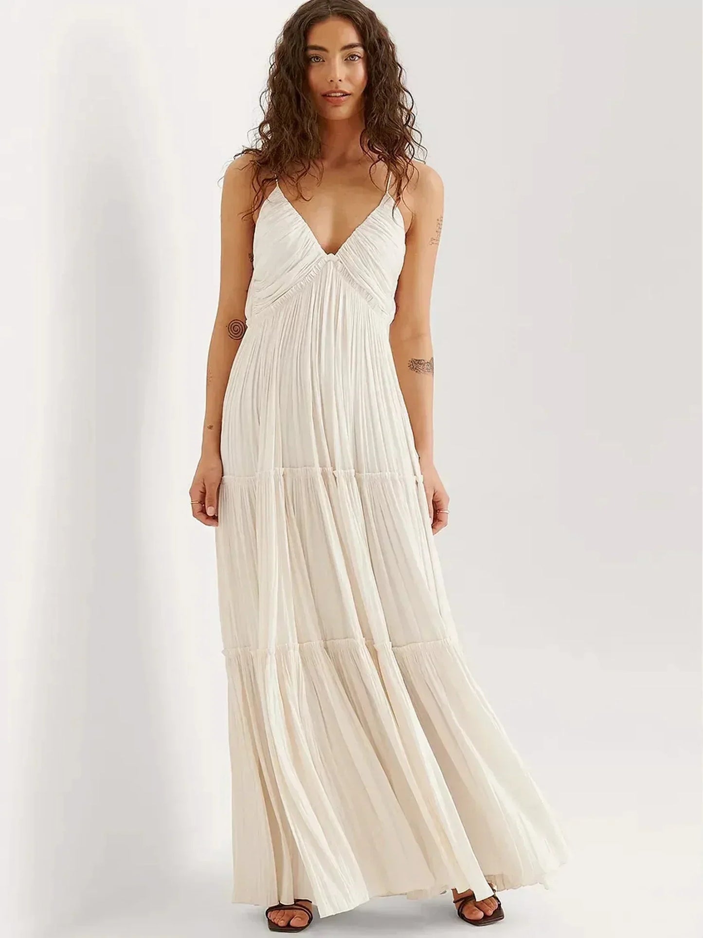 Lina | Sukienka Maxi Cascade