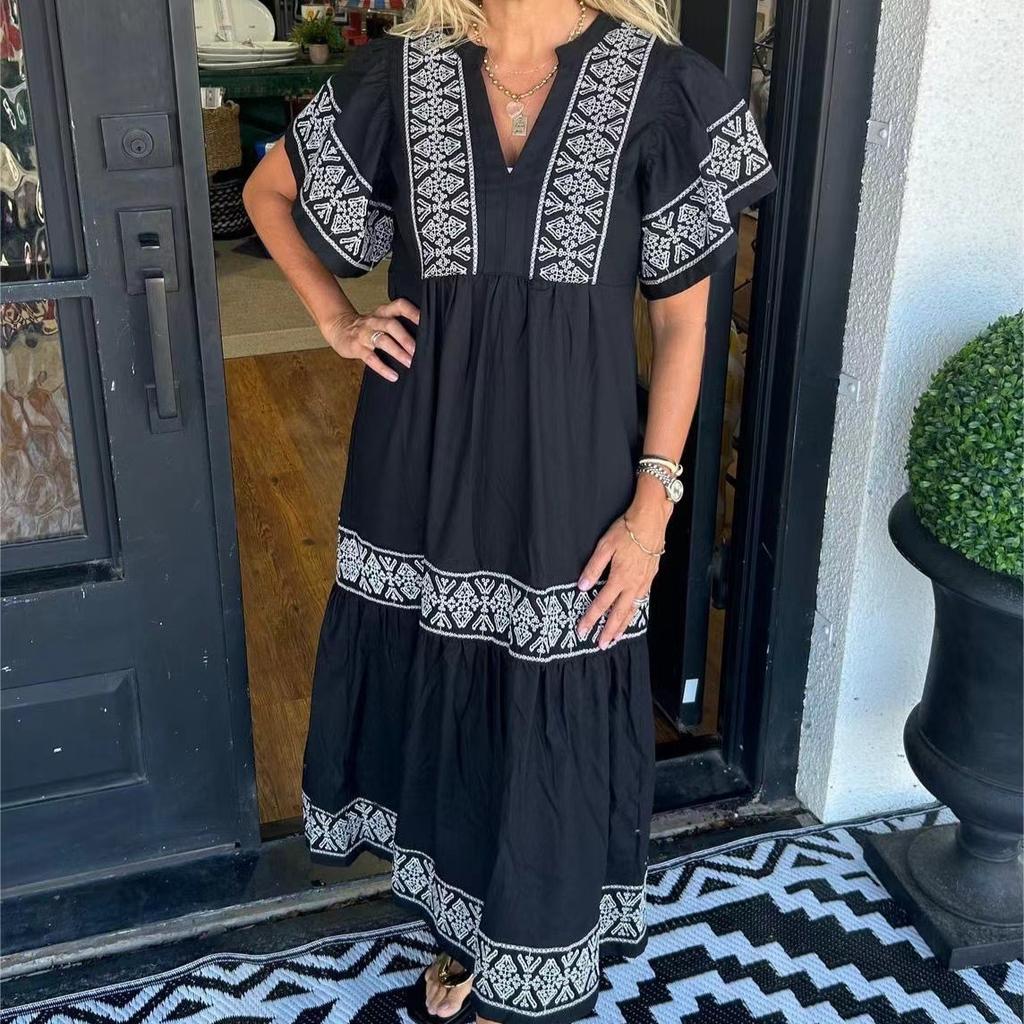 Aria | Sukienka Maxi Haftowana Boho