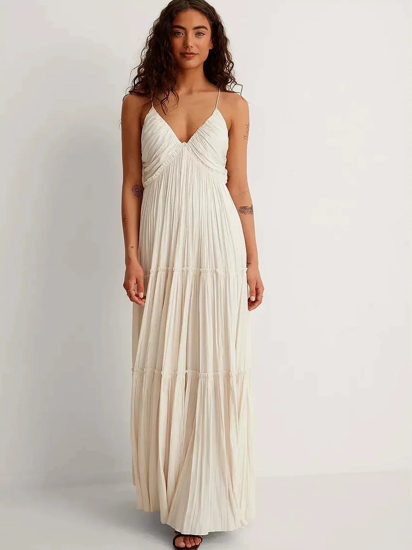 Lina | Sukienka Maxi Cascade