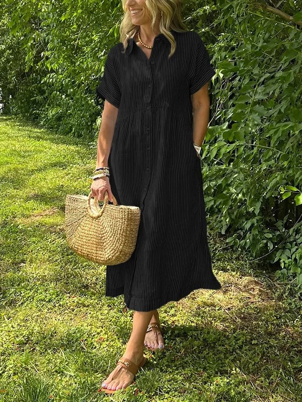 Nicole | Elegancka Sukienka w Paski