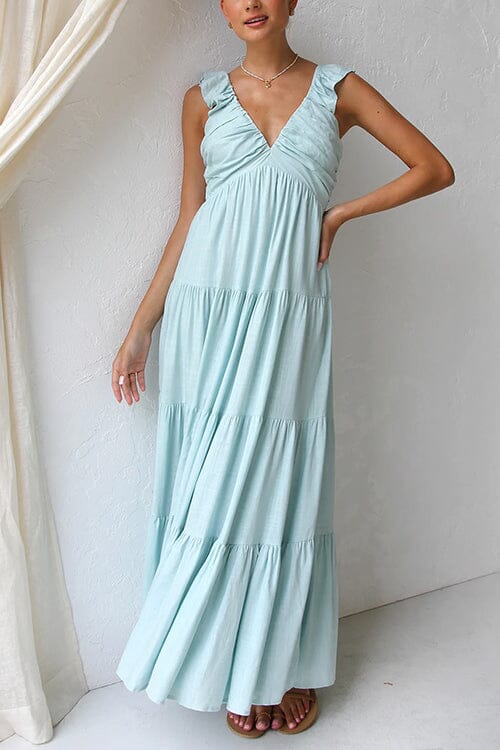 Ophelia | Elegancka Sukienka Maxi z Falbanami