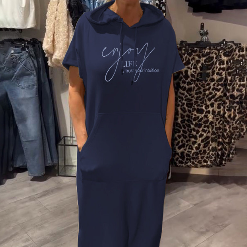 Audrey | Casualna Sukienka z Kapturem