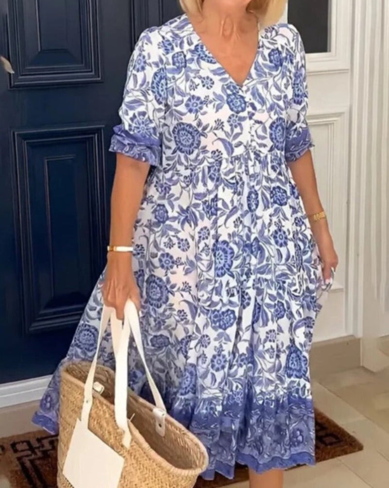 Emma | Elegancka i Przewiewna Sukienka Kwiatowa