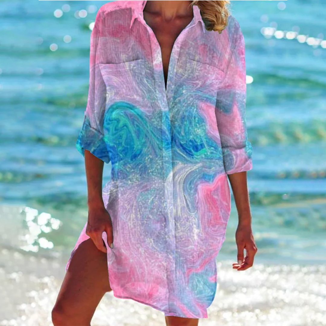 Valerie | Sukienka T-Shirt Tie-Dye Wibrantna