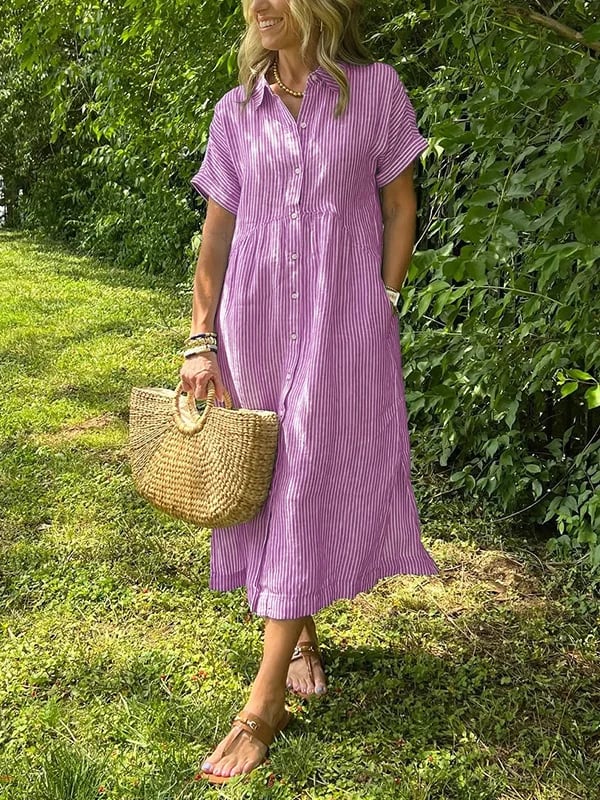 Nicole | Elegancka Sukienka w Paski