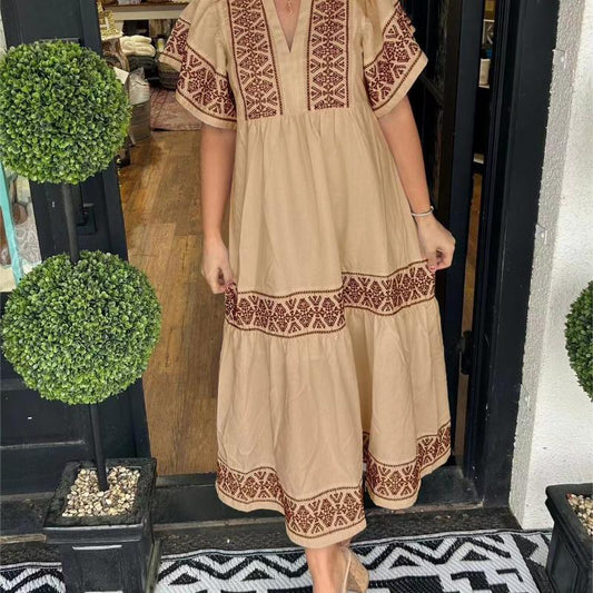 Aria | Sukienka Maxi Haftowana Boho