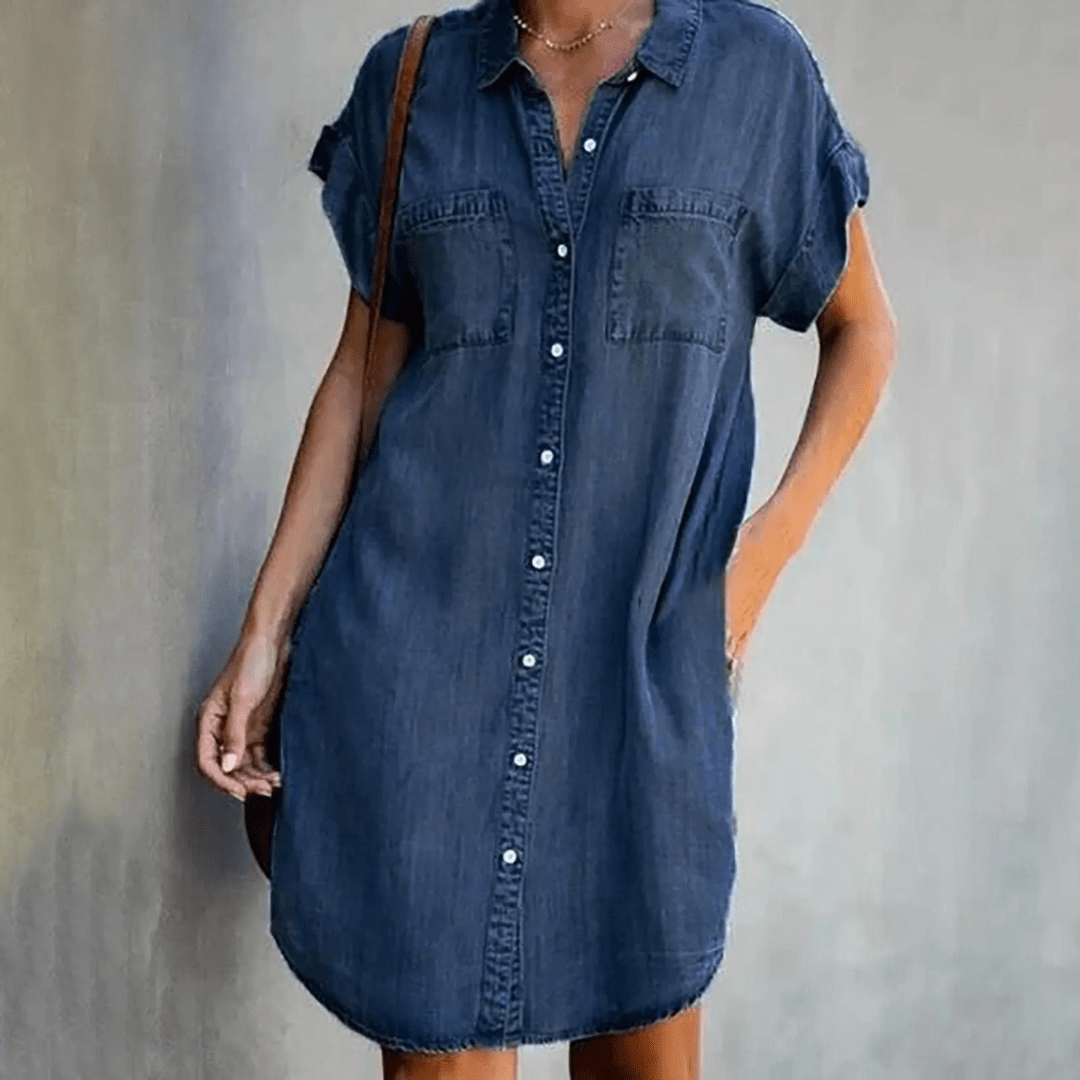 Thea | Sukienka Koszulowa z Denimu